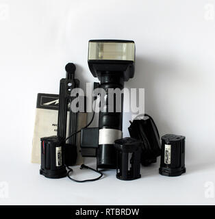 Metz brand bar flash for cameras Stock Photo