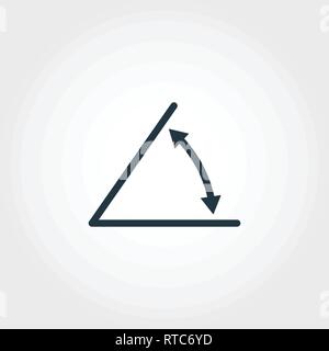 Angle Measurement icon from measurement icons collection. Creative element design angle measurement icon. Web design, apps, software usage. UI and UX Stock Vector