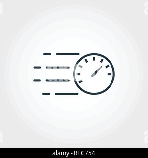 Speed Measurement icon from measurement icons collection. Creative element design speed measurement icon. Web design, apps, software usage. UI and UX Stock Vector