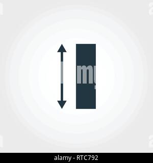 Height Measurement icon from measurement icons collection. Creative element design height measurement icon. Web design, apps, software usage. UI and Stock Vector