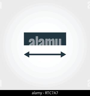 Width Measurement icon from measurement icons collection. Creative element design width measurement icon. Web design, apps, software usage. UI and UX Stock Vector