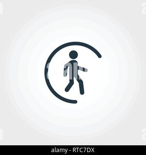 Pedometer icon from measurement icons collection. Creative element design pedometer icon. Web design, apps, software usage. UI and UX Stock Vector