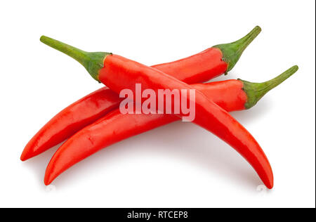 chili pepper path isolated Stock Photo