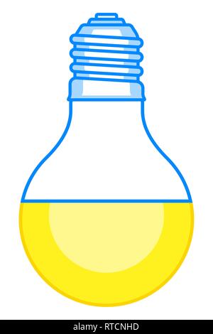 Illustration of the abstract led light bulb Stock Vector