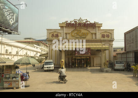 Casinos in border town Bavet in Cambodia Stock Photo