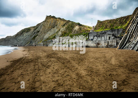 Itzurun O San Telmo Beach On The Spanish Basque Coast