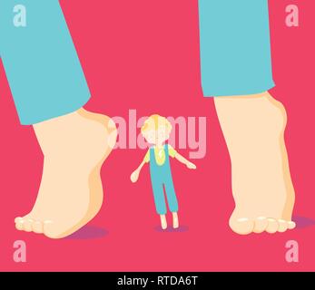 Autism. Early signs of autism syndrome in children Stock Vector