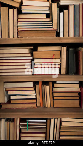 Books on a shelf Stock Photo