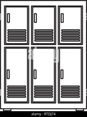 lockers icon isolated Stock Vector