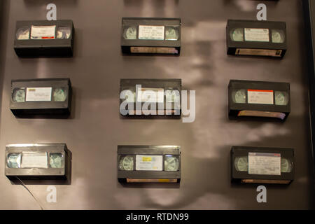 VHS video cassettes Stock Photo