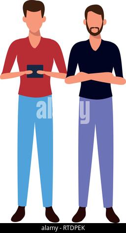 casual people cartoon Stock Vector