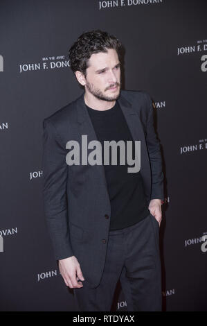 Paris, Ile de France, France. 28th Feb, 2019. Kit Harington seen during the premier of Ma vie avec John F Donovan at cinema MK2 Bibliotheque in Paris. Credit: Thierry Le Fouille/SOPA Images/ZUMA Wire/Alamy Live News Stock Photo