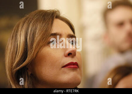 February 28, 2019 - Fabio Sasso photo.28-02-2019 Naples, artistic circle - Italy.chronicle.Presentation of the book by former Italian premier Matteo Renzi, at the artistic circle.In the picture: On. Elena Boschi. Credit: Fabio Sasso/ZUMA Wire/Alamy Live News Stock Photo