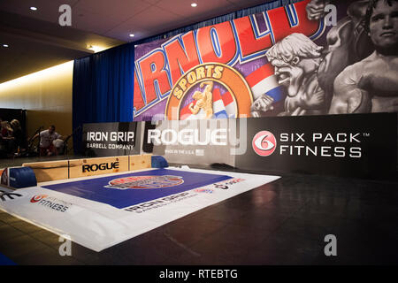 Columbus, USA. 01st Mar, 2019. March 1, 2019: The Concourse Stage set for MAS Wrestling at the Arnold Sports Festival in Columbus, Ohio, USA. Credit: Brent Clark/Alamy Live News Stock Photo