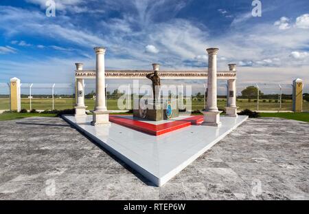 Mexican Military Base (Base Aerea Militar) Aerospace Memorial and Second World War Monument on Island of Cozumel, Mexico Stock Photo