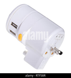 Travel adapter or universal plug adapter. Stock Photo