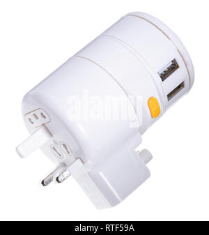 Travel adapter or universal plug adapter. Stock Photo