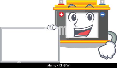 With board accomulator in the a character shape Stock Vector