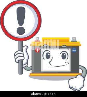 With sign accomulator in the a character shape Stock Vector
