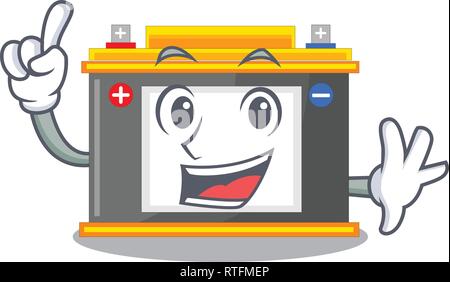 Finger miniature accomulator in the a shape Stock Vector