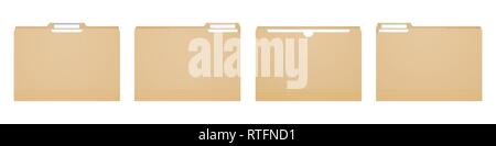 Manila folder for reports and archive cases Stock Vector