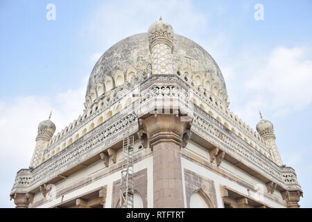 The Seven Qutub Shahi Tombs and mosques near Hyderabad, India Stock Photo