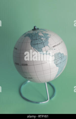 globe showing North and South Americas Stock Photo