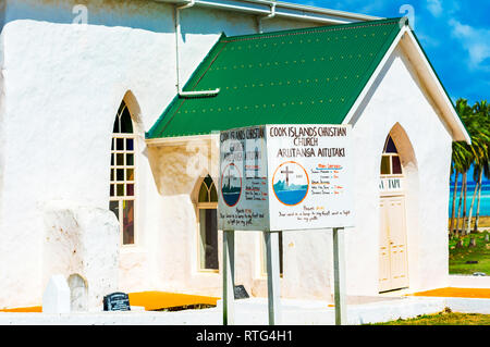 Christian Church of the Cook Islands in Avarua, Rarotonga. With selective focus Stock Photo