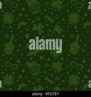 St Patricks Day greeting card background. Vector illustration. Stock Vector