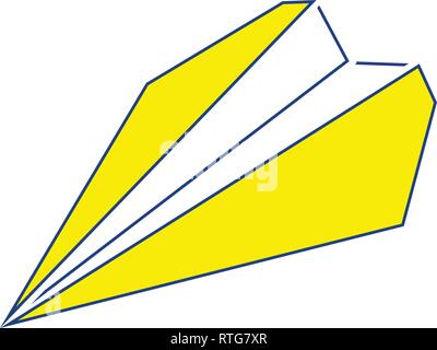 Paper plane icon. Thin line design. Vector illustration. Stock Vector