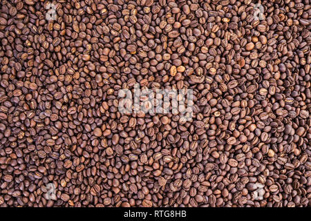 Roasted coffee beans background Stock Photo