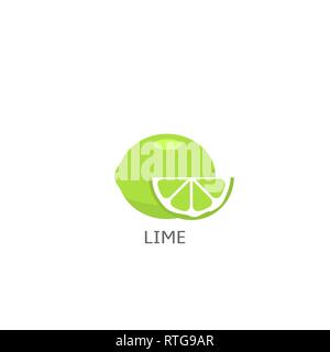 Lime fruit icon isolated over white background Vector illustration Stock Vector