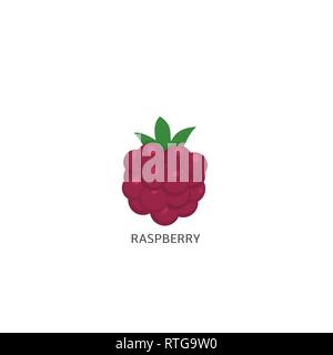 Raspberry. Raspberry icon over white background Vector illustration Stock Vector