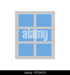 Simple window icon isolated on white background Stock Vector