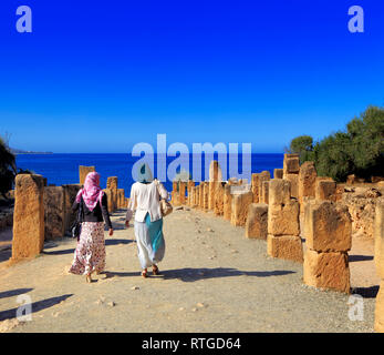 Ruins of ancient city, Tipaza, Tipaza Province, Algeria Stock Photo