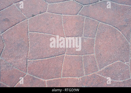 Orange concrete pavement texture on top view . background Stock Photo