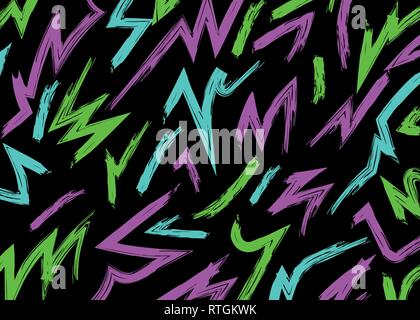 Bold Scribble abstract background. Vector illustration. Great for frame, handmade cards, invitations, wallpaper, packaging designs Stock Vector