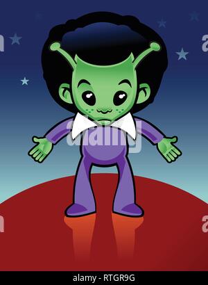 Alien Cartoon Stock Vector