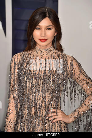BEVERLY HILLS, CA - FEBRUARY 25: Gemma Chan  attends the 2019 Vanity Fair Oscar Party hosted by Radhika Jones at Wallis Annenberg Center for the Perfo Stock Photo