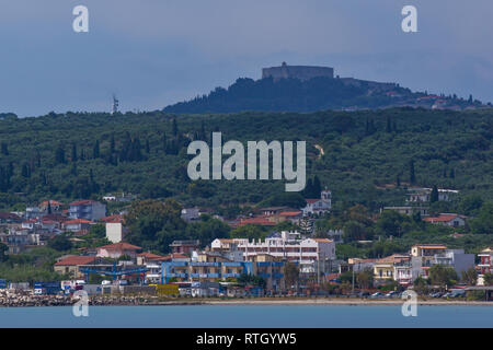 KYLLINI, GREECE - MAY 28, 2015: Panoramic view of town of Kyllini, Peloponnese, Western Greece Stock Photo