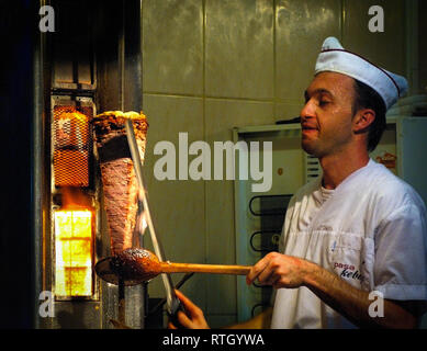 Doner Kebab chef Stock Photo
