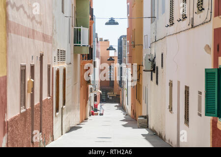 Dead end street in the city center of Morro Jable, Fuerteventura, Spain Stock Photo