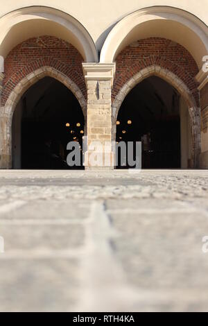 Entrance to the sukiennice in Kraków Stock Photo