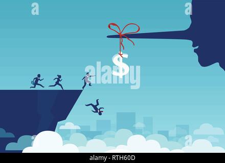 Money bait and money trap business concept. Fishing rod with hook and  banknote dollar 7553768 Vector Art at Vecteezy