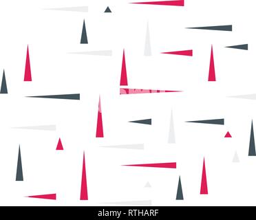 dynamic background consisting of colored triangles, pointers, arrows, movement symbol Stock Vector