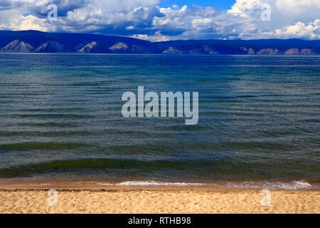 Olkhon island, landscape near Peshanaya, Baikal lake, Russia Stock Photo