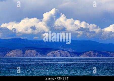 Olkhon island, landscape near Peshanaya, Baikal lake, Russia Stock Photo