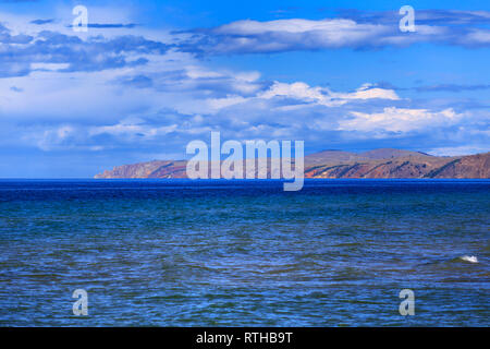 Olkhon island, landscape near Peshanaya, Baikal lake, Russia Stock Photo