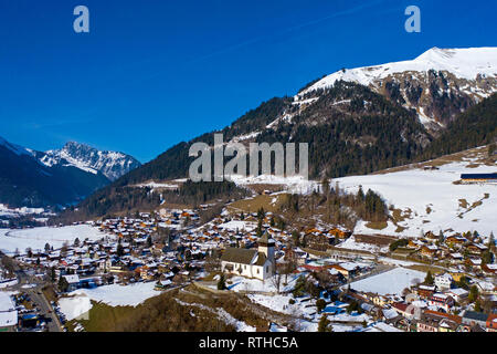 Chateau-d'Oex with temple church, Pays-d’Enhaut, Vaud, Switzerland