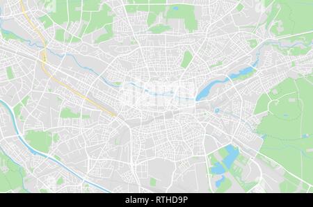 Urban vector city map of Nuremberg, Germany Stock Vector Image & Art ...